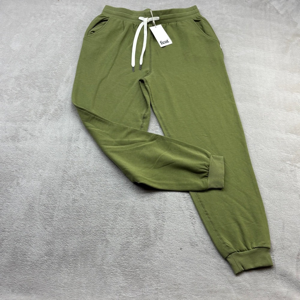 Feat Blanket Tapered Joggers Women's L Olive Green Fleece Lined Pockets Gorpcore